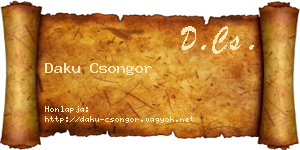 Daku Csongor névjegykártya